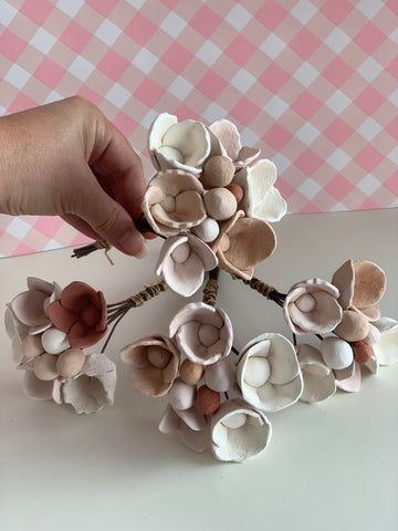 Clay Flower Posy - Handmade & Unglazed