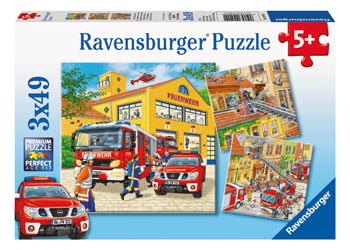 Fire Brigade Run Puzzle 3 x 49pc 5yr