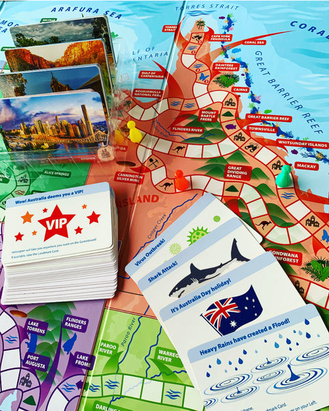 Australia Geography- Board Game  - It's a landmark race game.