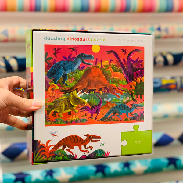 Foil Puzzle 60 pc - Dazzling Dinos