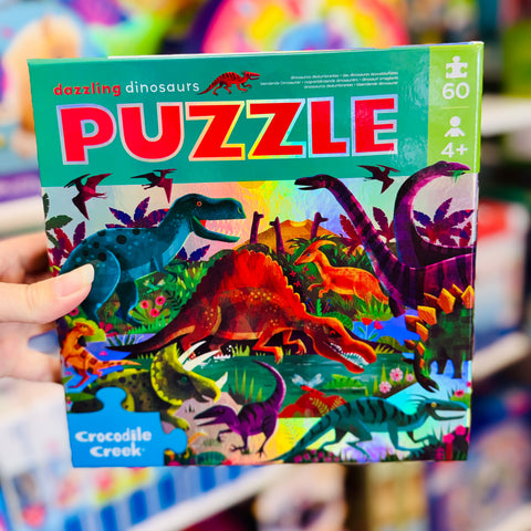 Foil Puzzle 60 pc - Dazzling Dinos