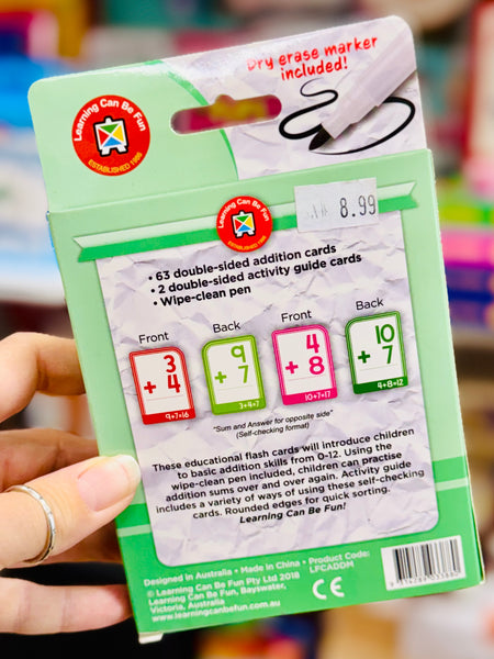 Write & Wipe Flash Cards - Addition 0-12