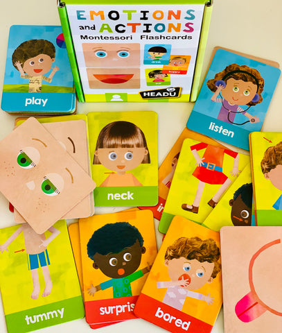 Emotions and Actions - Montessori Flashcards