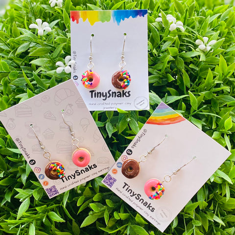 Tiny Snaks - Sprinkles Donut Earrings Dangle