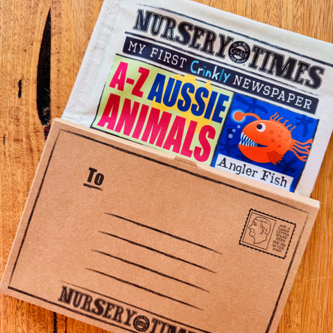 Nursery Times Crinkly Newspaper - A-Z Aussie Animals
