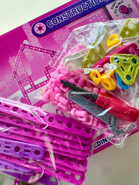 Construction - Intellective Building Pink Blocks - Baisiqi