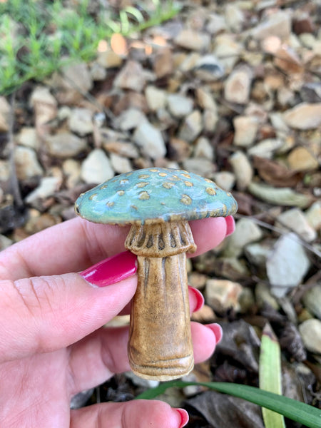 Handmade Pottery Mushroom - Locally Handmade