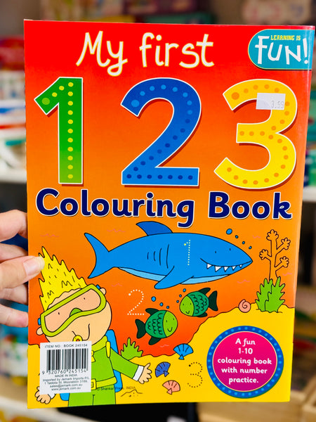 Mr First 123 Colouring Book