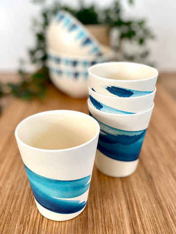Bamboo Cup - Blue Wave