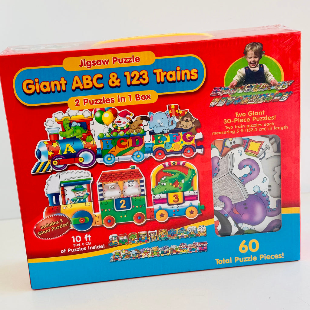 Giant ABC & 123 Trains 60pc Puzzle