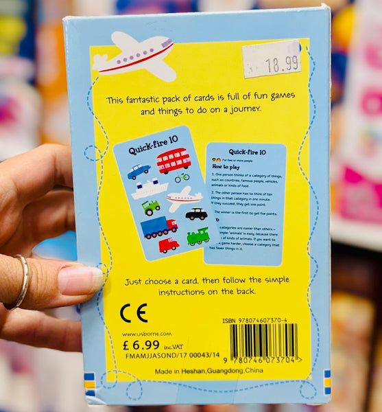 50 Things to do on a journey - Usborne Activity Cards