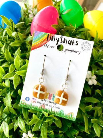 Tiny Snaks - Hot Cross Buns Earrings