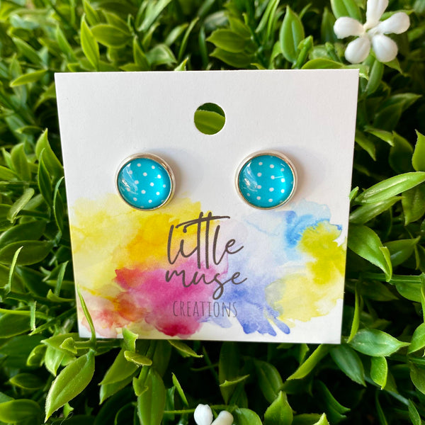 Little Muse Creations - Small Glass Studs