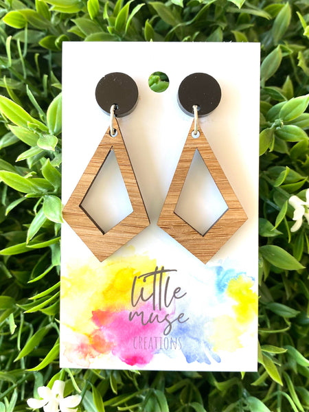 Little Muse Creations -  Bamboo Walnut Dangles