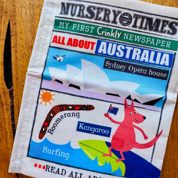 Nursery Times Crinkly Newspaper - All About Australia