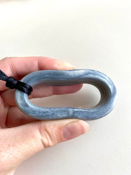 Chewigem - Realm Ring Pendant Sensory Chew Silver