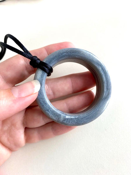Chewigem - Realm Ring Pendant Sensory Chew Silver