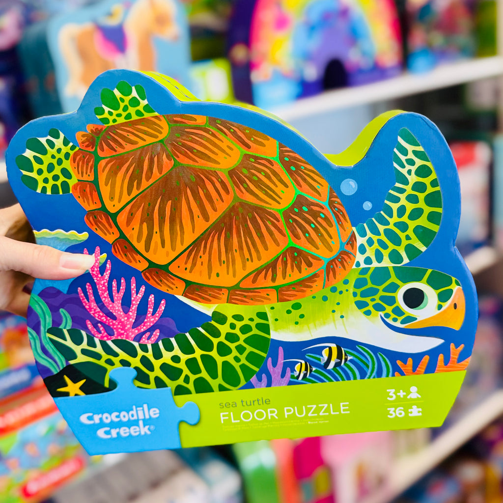 Sea Turtle (Foil Stamped) Classic Floor Puzzle - Crocodile Creek