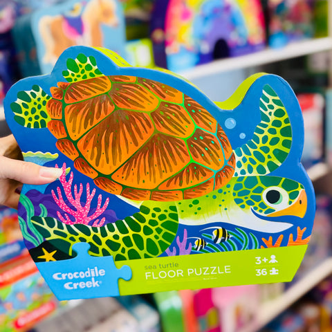 Sea Turtle (Foil Stamped) Classic Floor Puzzle - Crocodile Creek