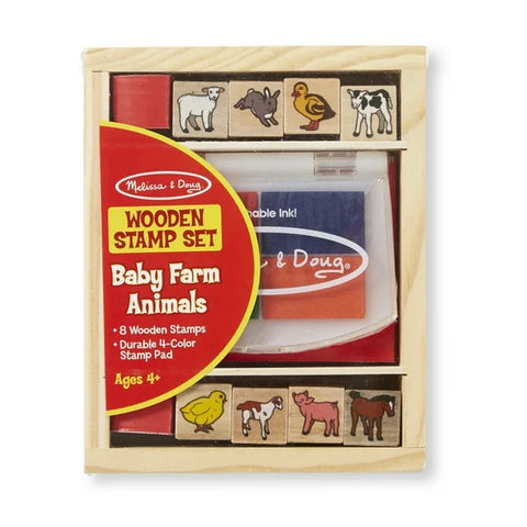 Melissa & Doug - Baby Farm Animals Wooden Stamps