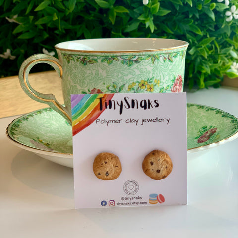 Tiny Snaks - Choc Chip Cookies Earrings