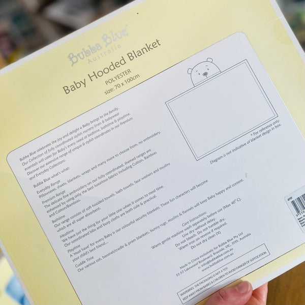Baby Hooded Blanket - Bubba Blue
