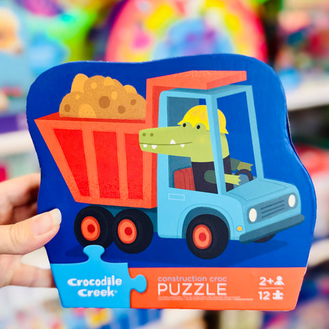 Mini Puzzle 12pc -  Construction Croc