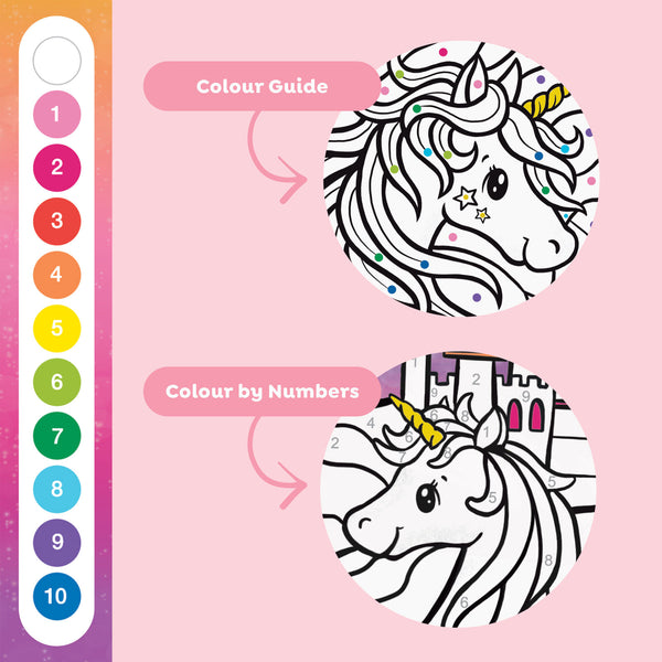 Colour by Numbers - Unicorn Dreaming