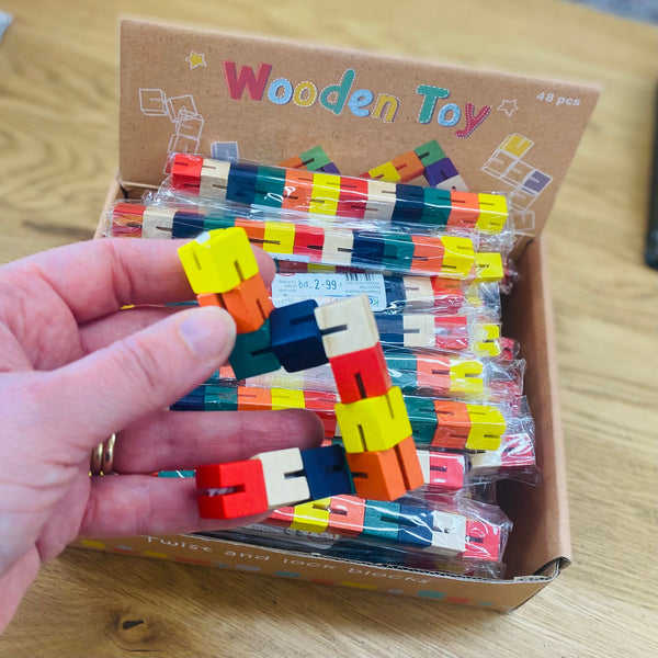 Wooden Twist & Lock Blocks - Kaper Kidz