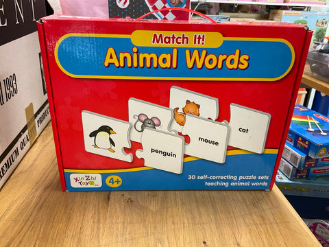Match it Animal Words Puzzle