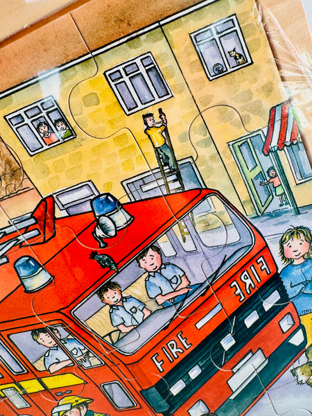Bigjigs Wooden Tray Puzzle - Fire Engine
