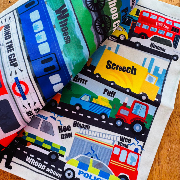 Nursery Times Crinkly Newspaper - Noisy Vehicles