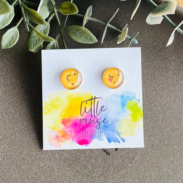 Little Muse Creations - Glass Face emoji Studs