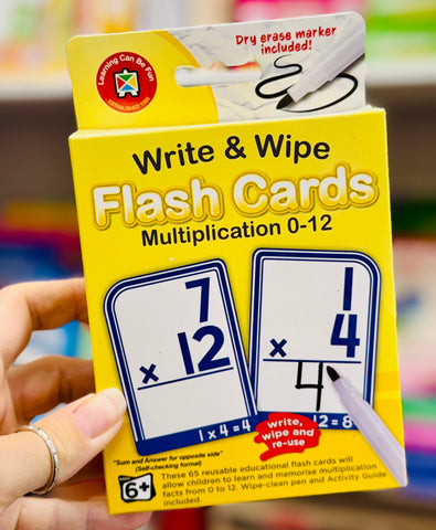 Write & Wipe Flash Cards - Multiplication 0-12