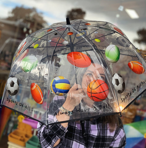 Sporting Balls Themed Kids Umbrella