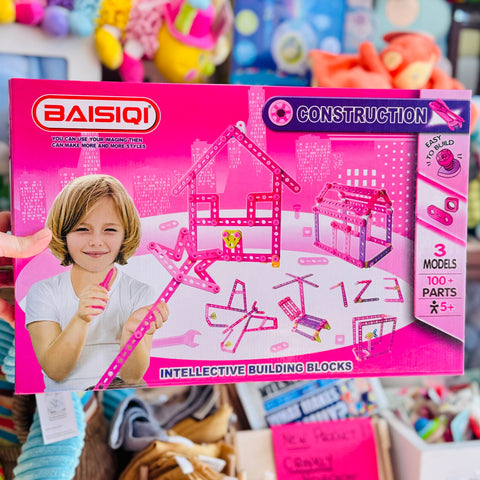 Construction - Intellective Building Pink Blocks - Baisiqi