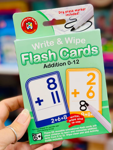 Write & Wipe Flash Cards - Addition 0-12