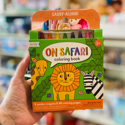 OOLY - On Safari Colouring book carry along