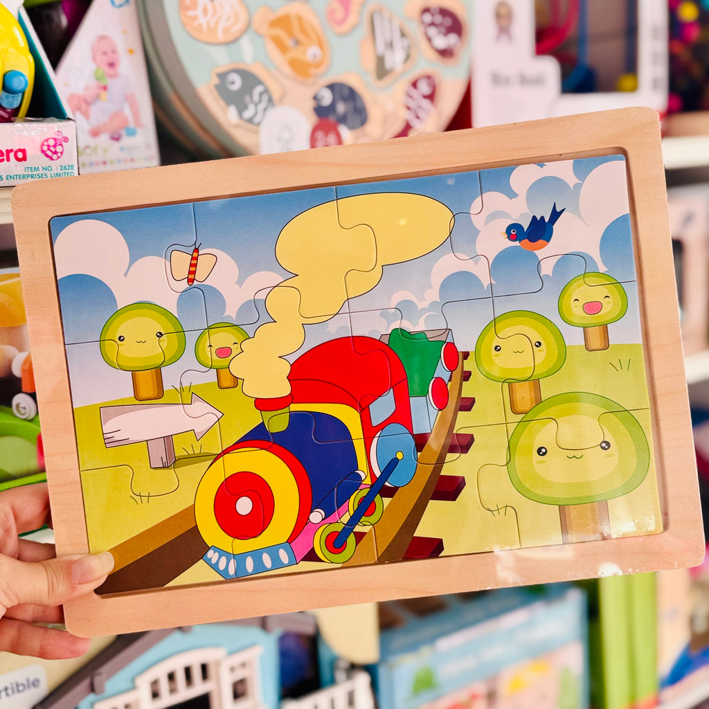 Wooden Train Puzzle 12pc