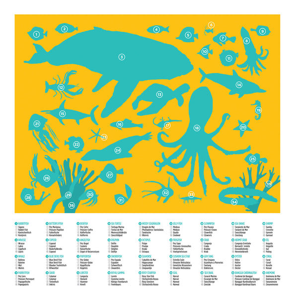 36 Animal Puzzle 100pc - Ocean Animals