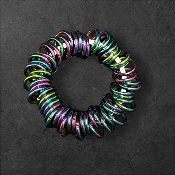 Oil Slick Small centipede stainless steel fidget