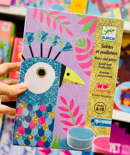 Djeco - Sand and Glitter Dazzling birds
