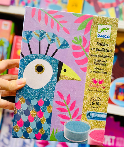 Djeco - Sand and Glitter Dazzling birds