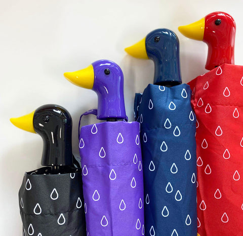 Hand Printed Ducks Design Umbrellas