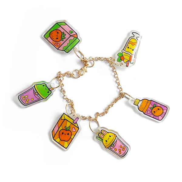 Shrinkorama - Charm Bracelet - Kawaii Drinks