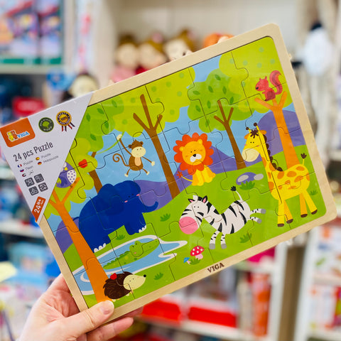 Viga  - safari wooden 2pc puzzle