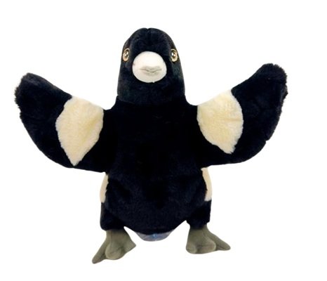 ECO MAGPIE PUPPET- 25CM