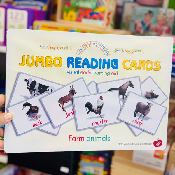 Jumbo Reading Cards - Bright Tomato