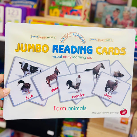 Jumbo Reading Cards - Bright Tomato