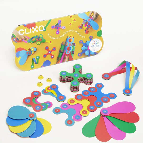 Clixo - Magnetic Play : Rainbow Pack 42 pcs